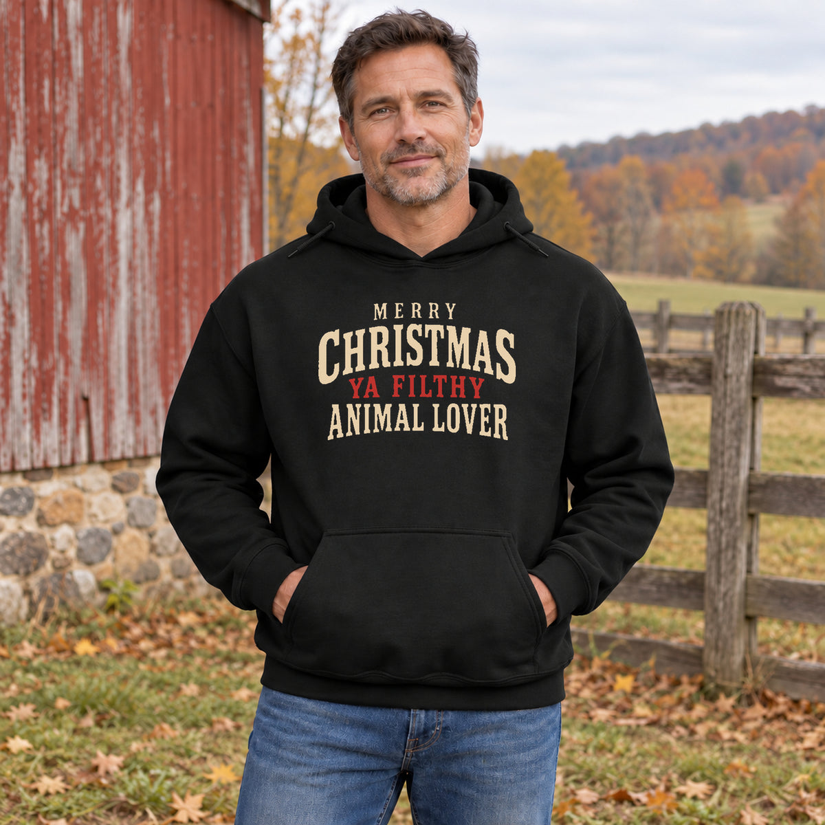 Merry Christmas Ya Filthy Animal Lover Hoodie
