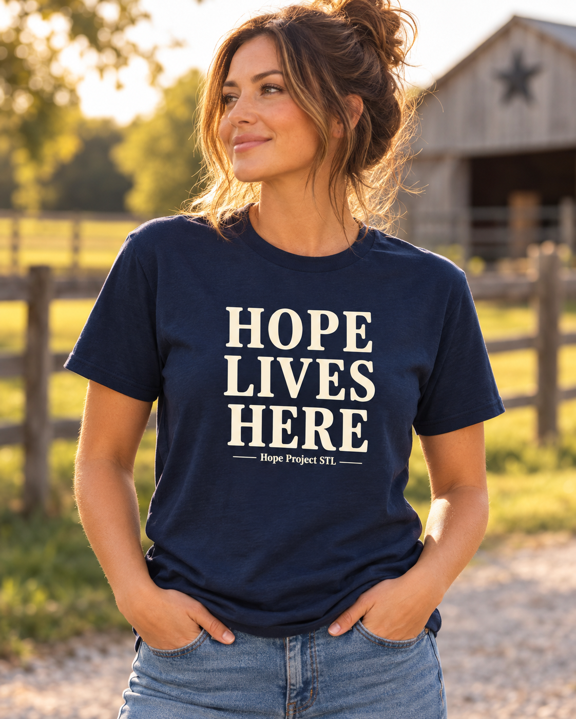 Hope Lives Here Unisex Soft style Tee | Hope Project STL