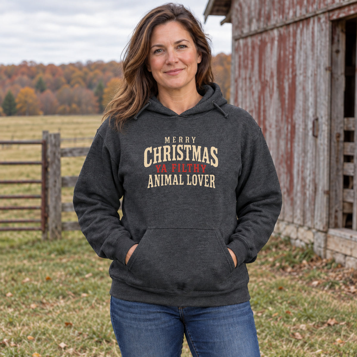 Merry Christmas Ya Filthy Animal Lover Hoodie