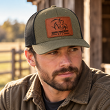 Hope Project STL Richardson 112 Leather Patch Hat – Loden/Black